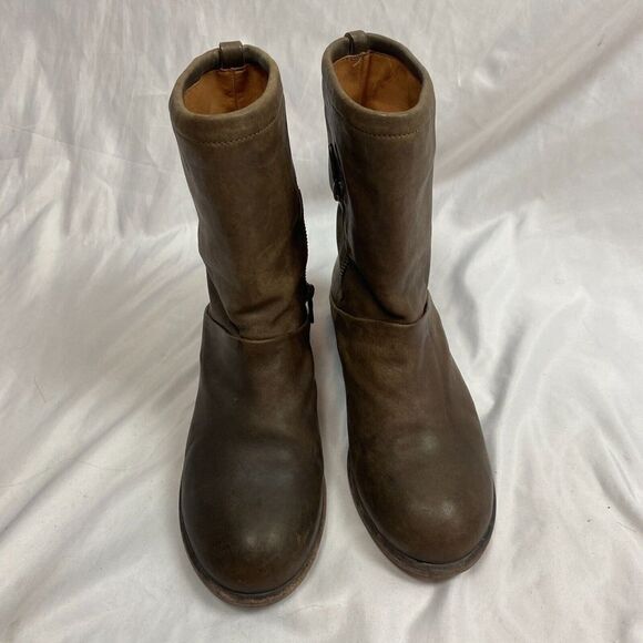 P Monjo 885 Bootie Brown Leather Ankle Boot EU 36.5 US 6 Handmade Spain - Picture 3 of 11